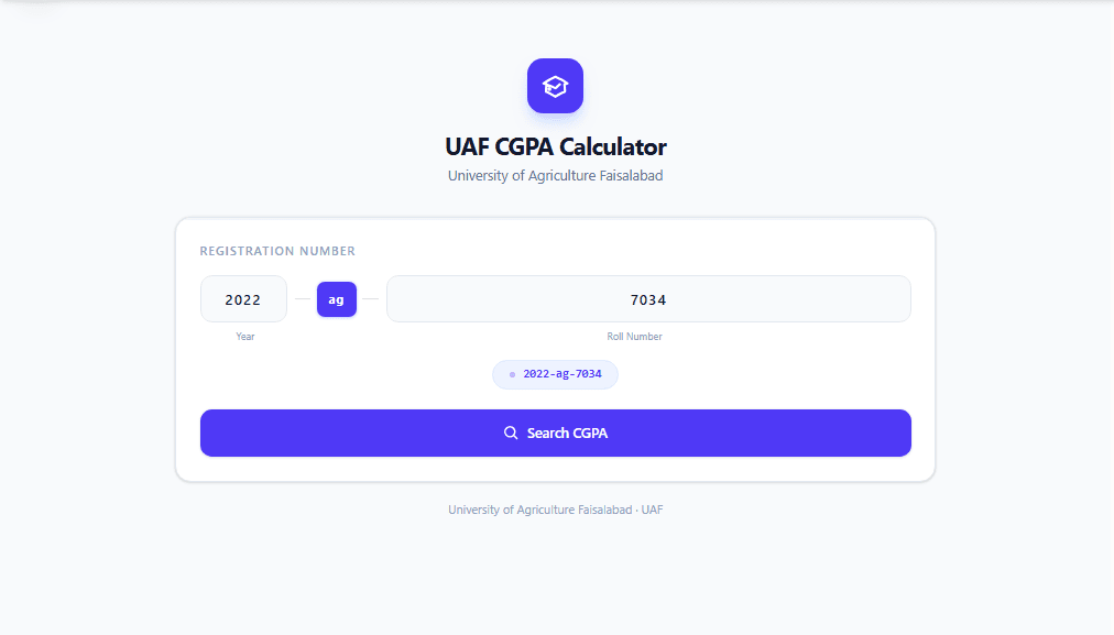 How to Use the UAF CGPA Calculator
