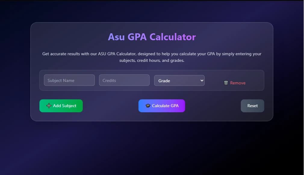 How to Use the ASU GPA Calculator